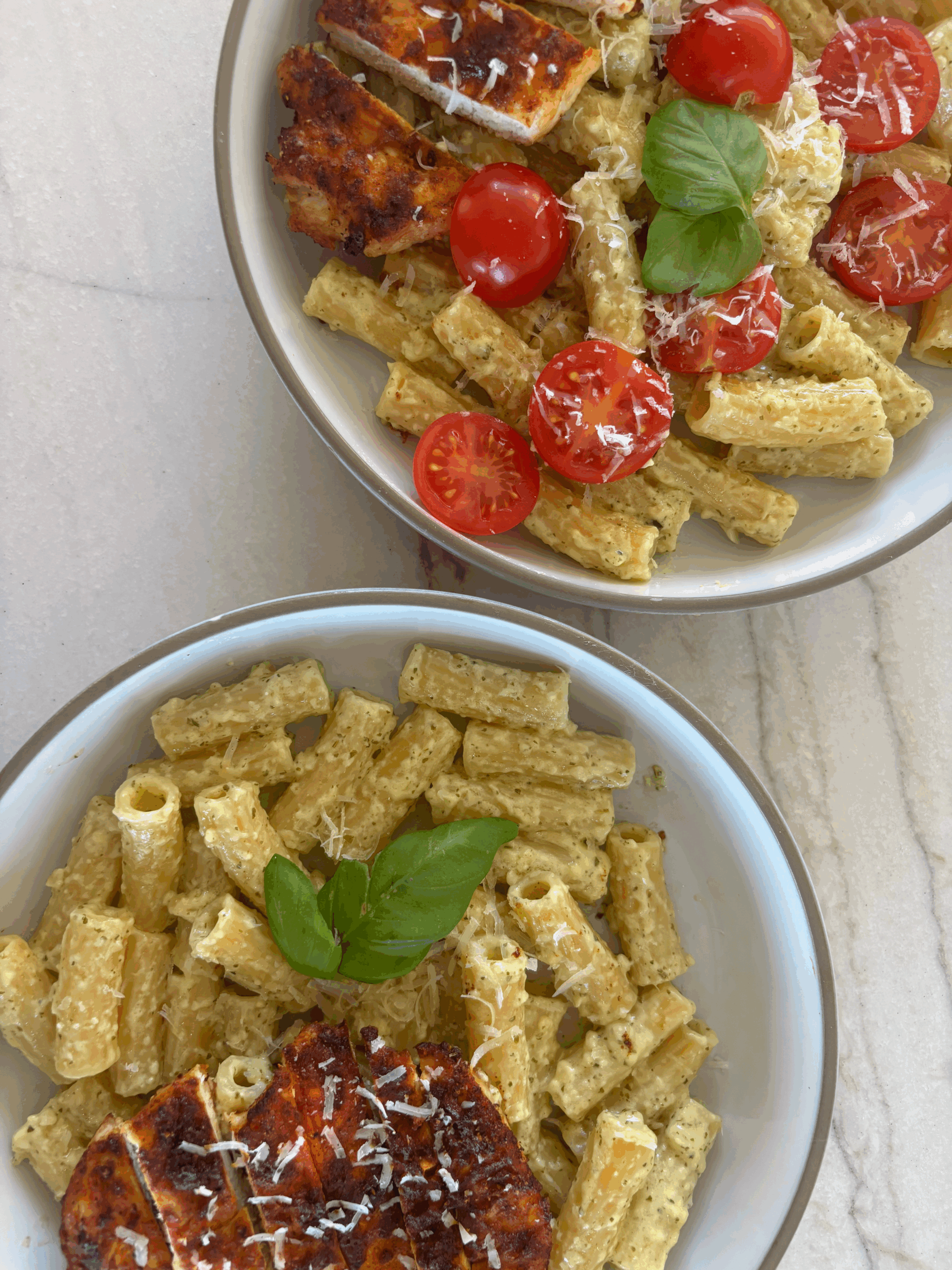 Simple Creamy Pesto Pasta