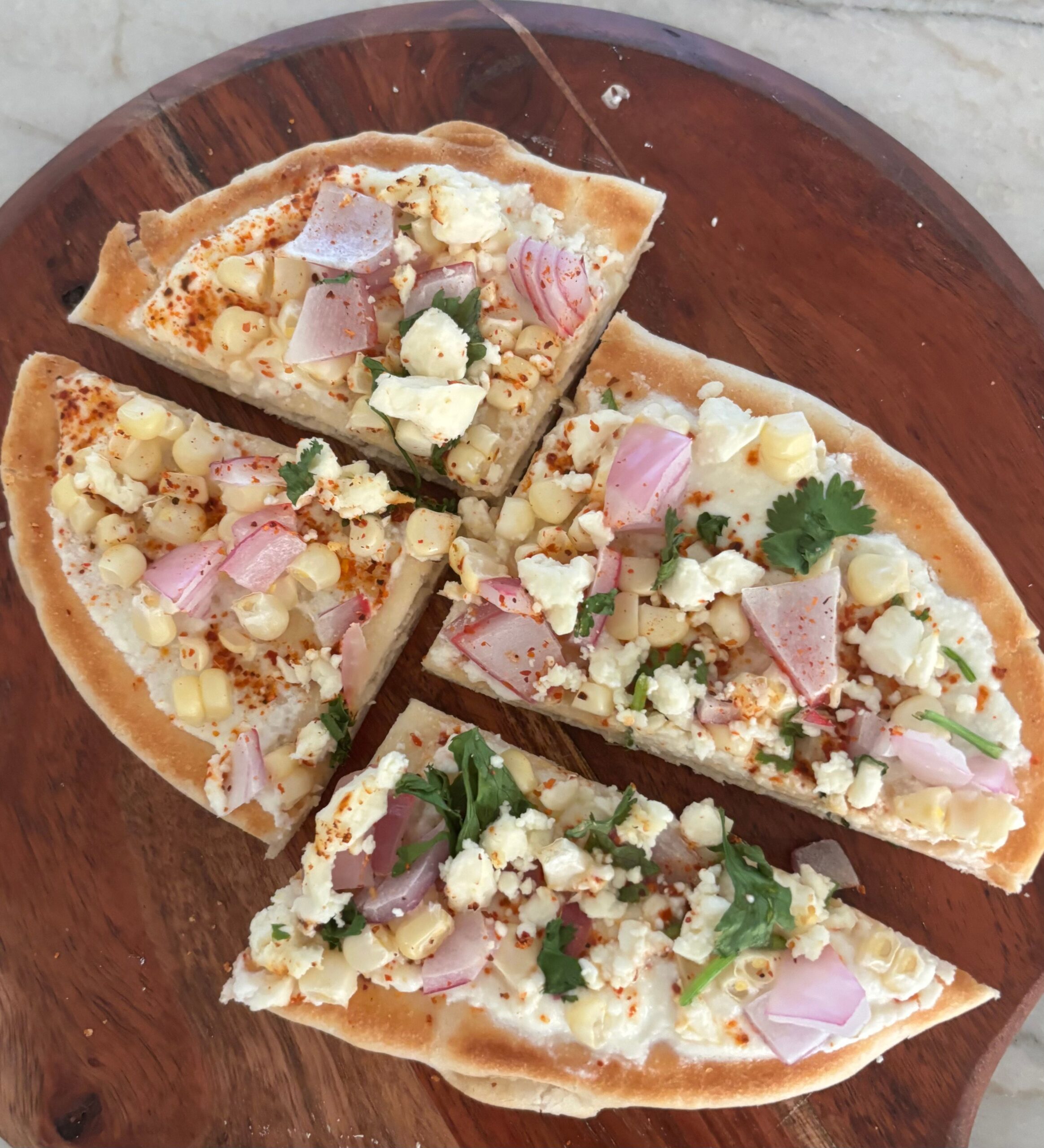 Sweet Corn Flatbread with Lime Ricotta