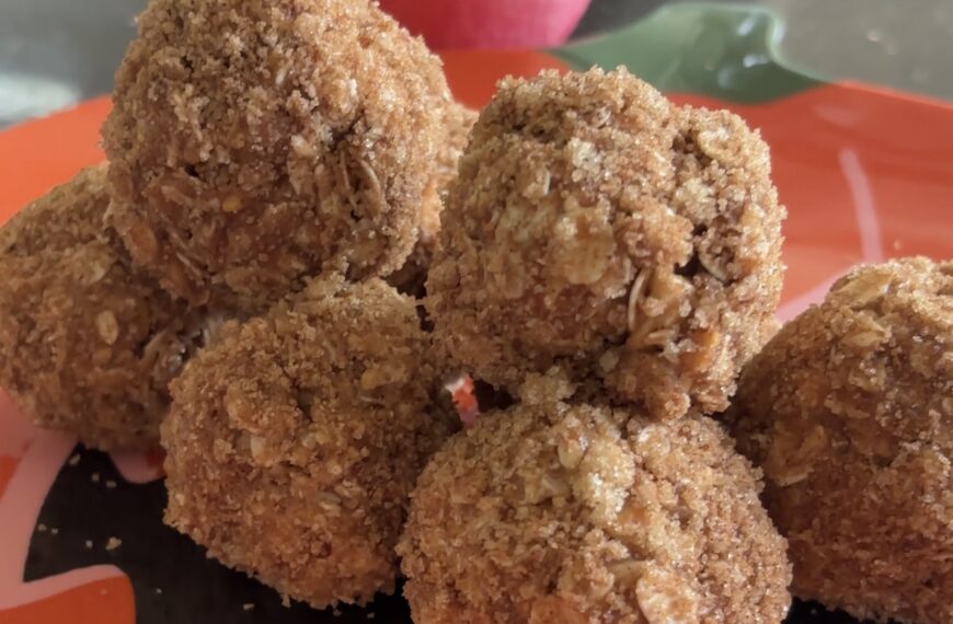 Autumn Apple Cinnamon Sugar Energy Bites