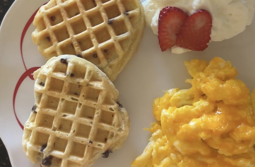 Homemade Chocolate Chip Waffles